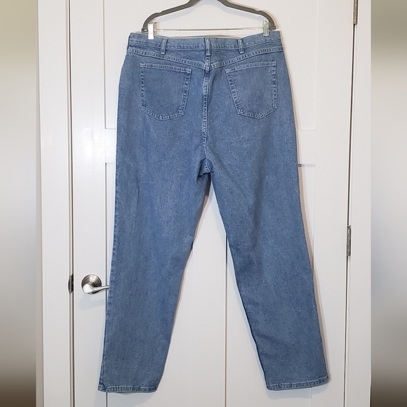 Chic Vintage High Rise Mom Blue Jeans Straight Leg Size 24W TALL - Picture 6 of 13